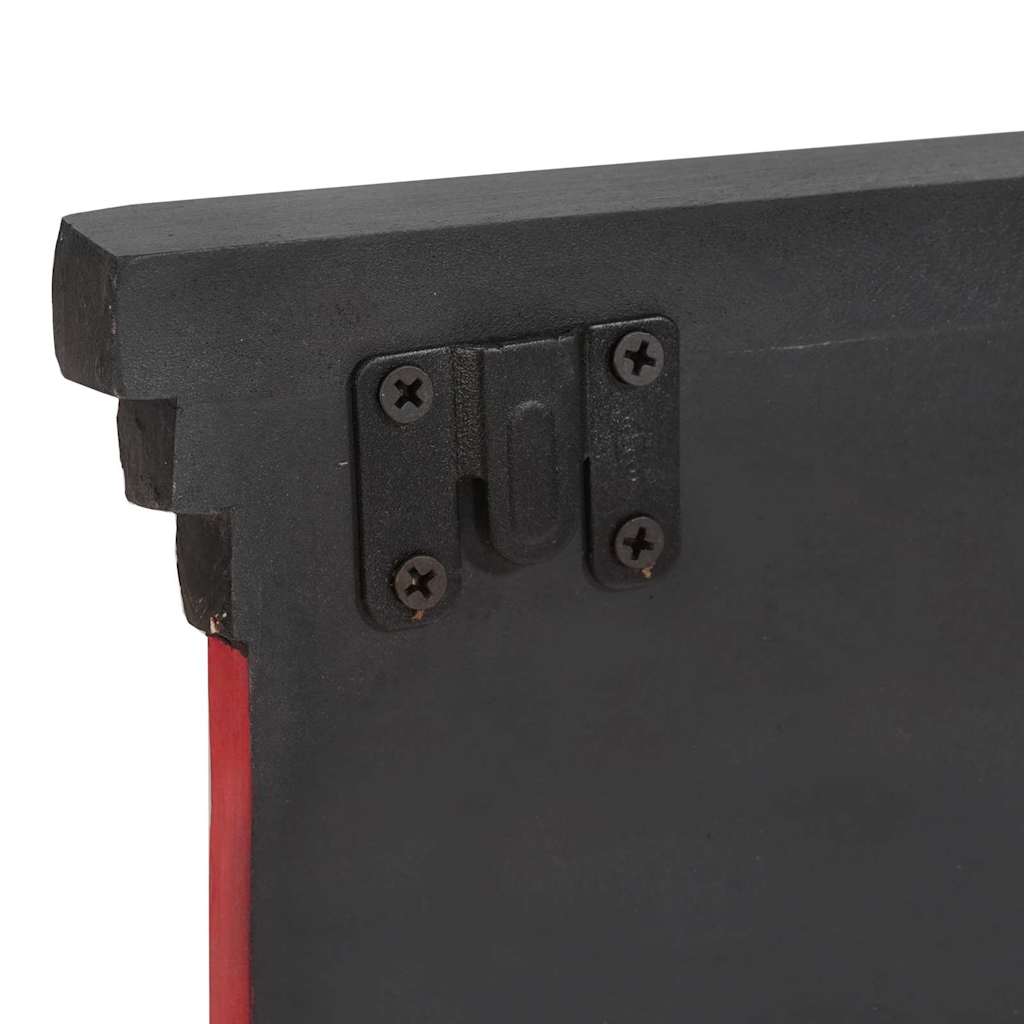 Garderobenständer Schwarz 80 X 25 X 2 Cm Massivholz Mango