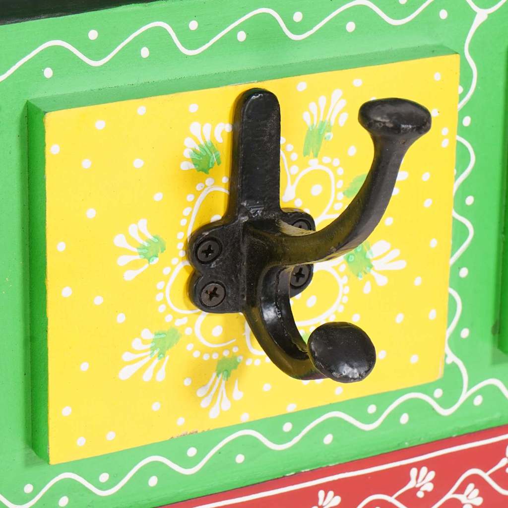 Garderobenständer Schwarz 80 X 25 X 2 Cm Massivholz Mango