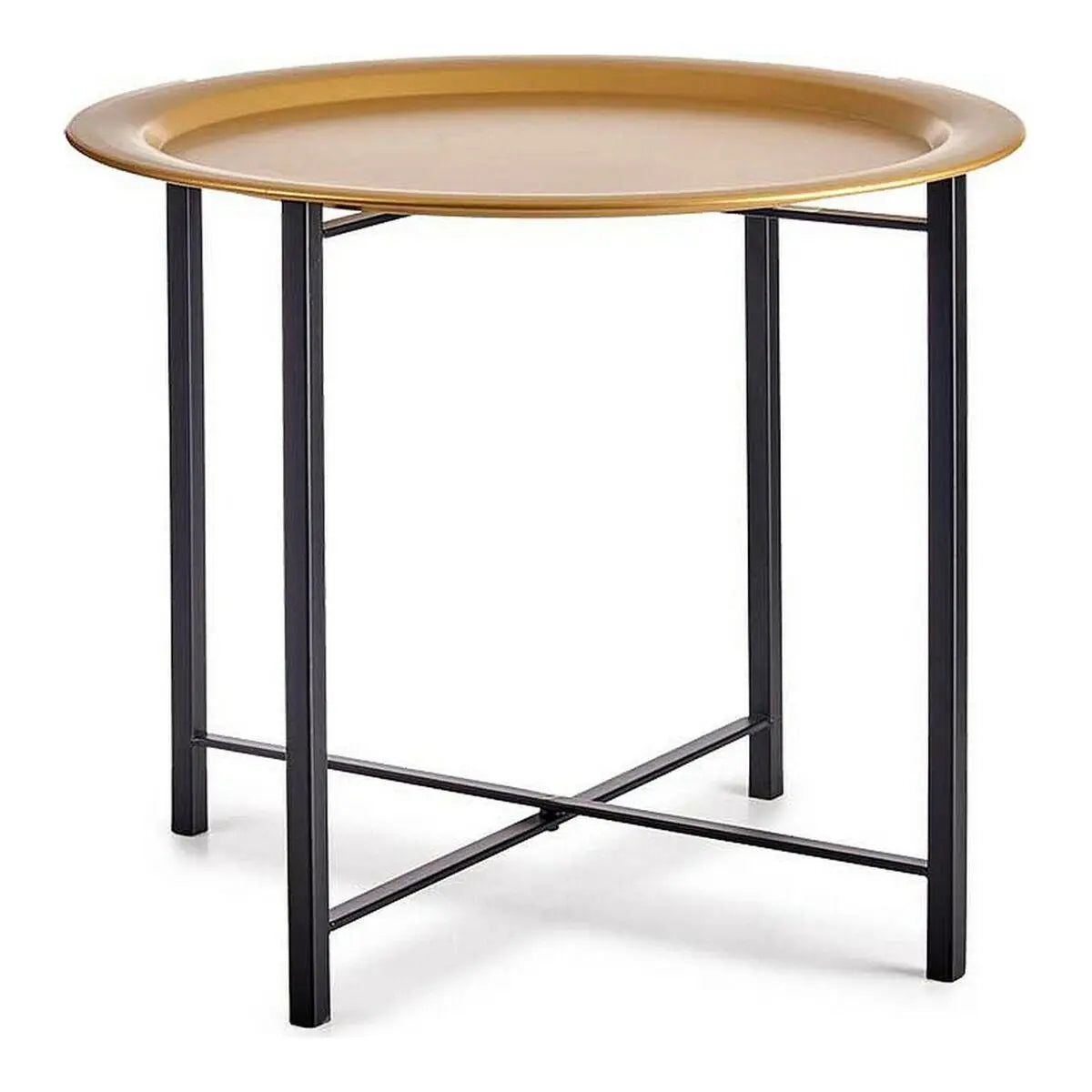 Moderner Beistelltisch in Schwarz & Gold (52,5 x 44 x 52,5 cm) Bigbuy