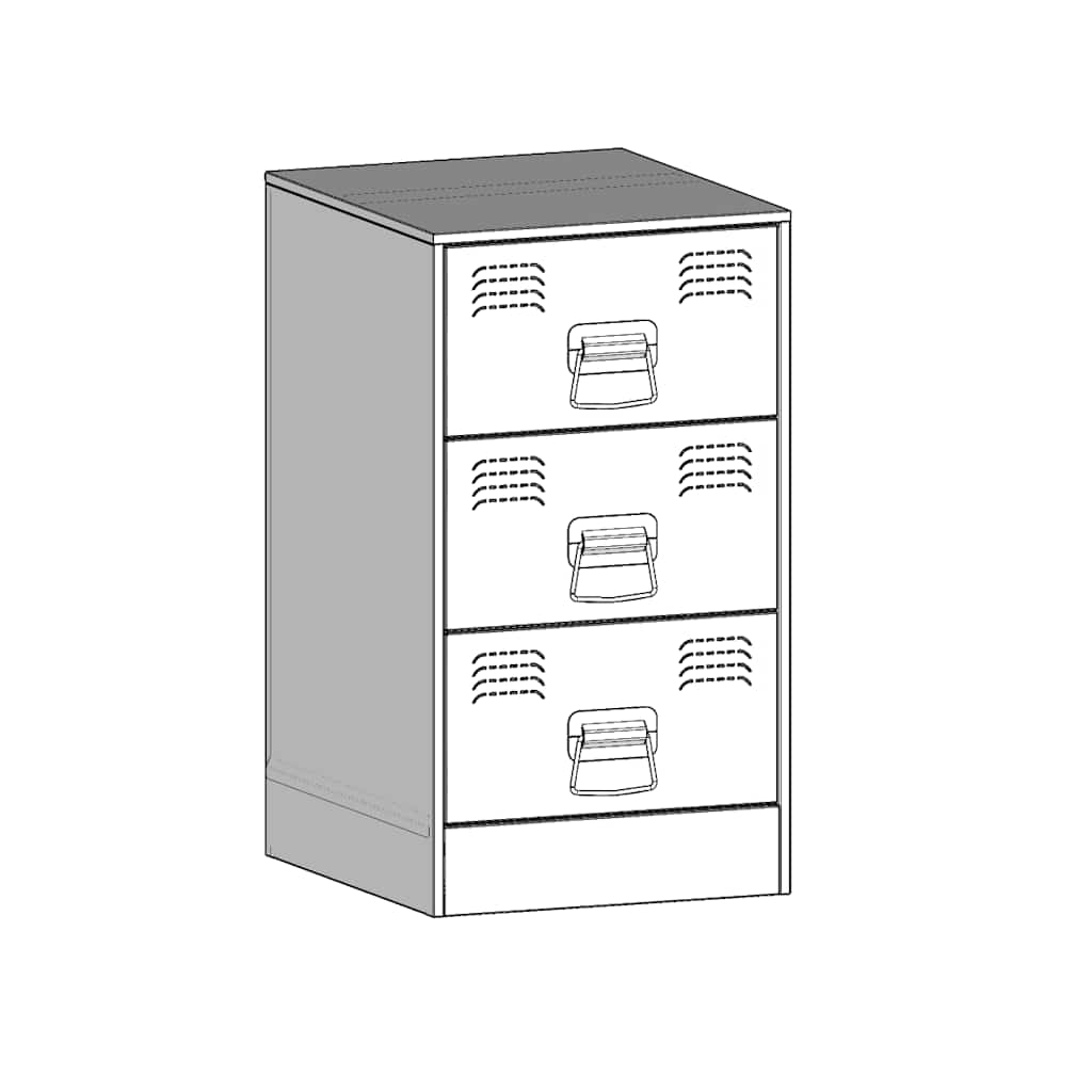 Nachttisch 34,5X39X62 Cm Stahl