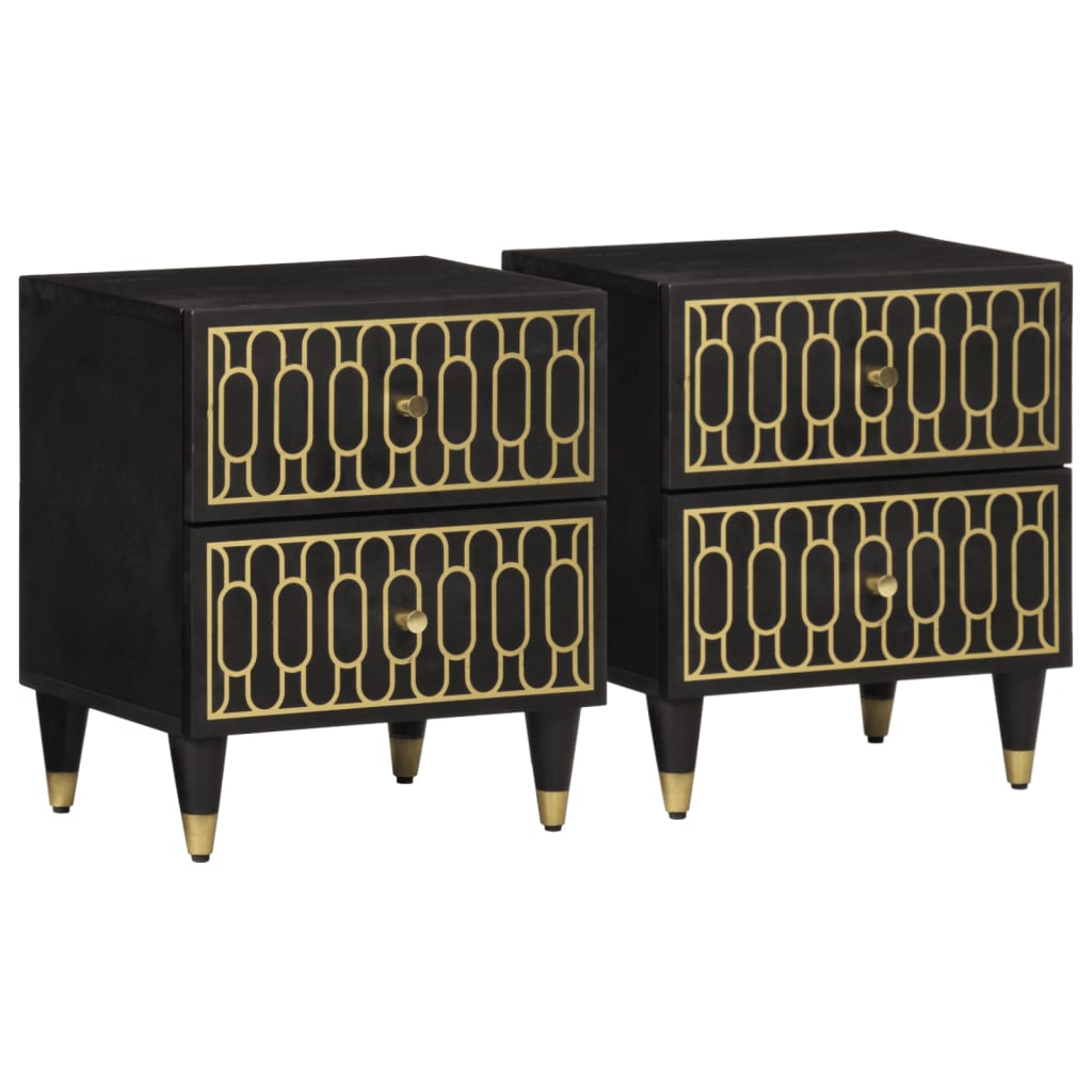 Nachttisch 40X33X46 Cm Massivholz Mango