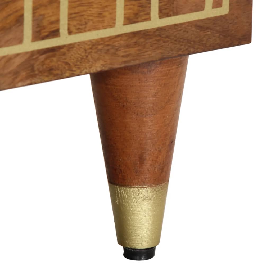 Nachttisch 40X33X46 Cm Massivholz Mango