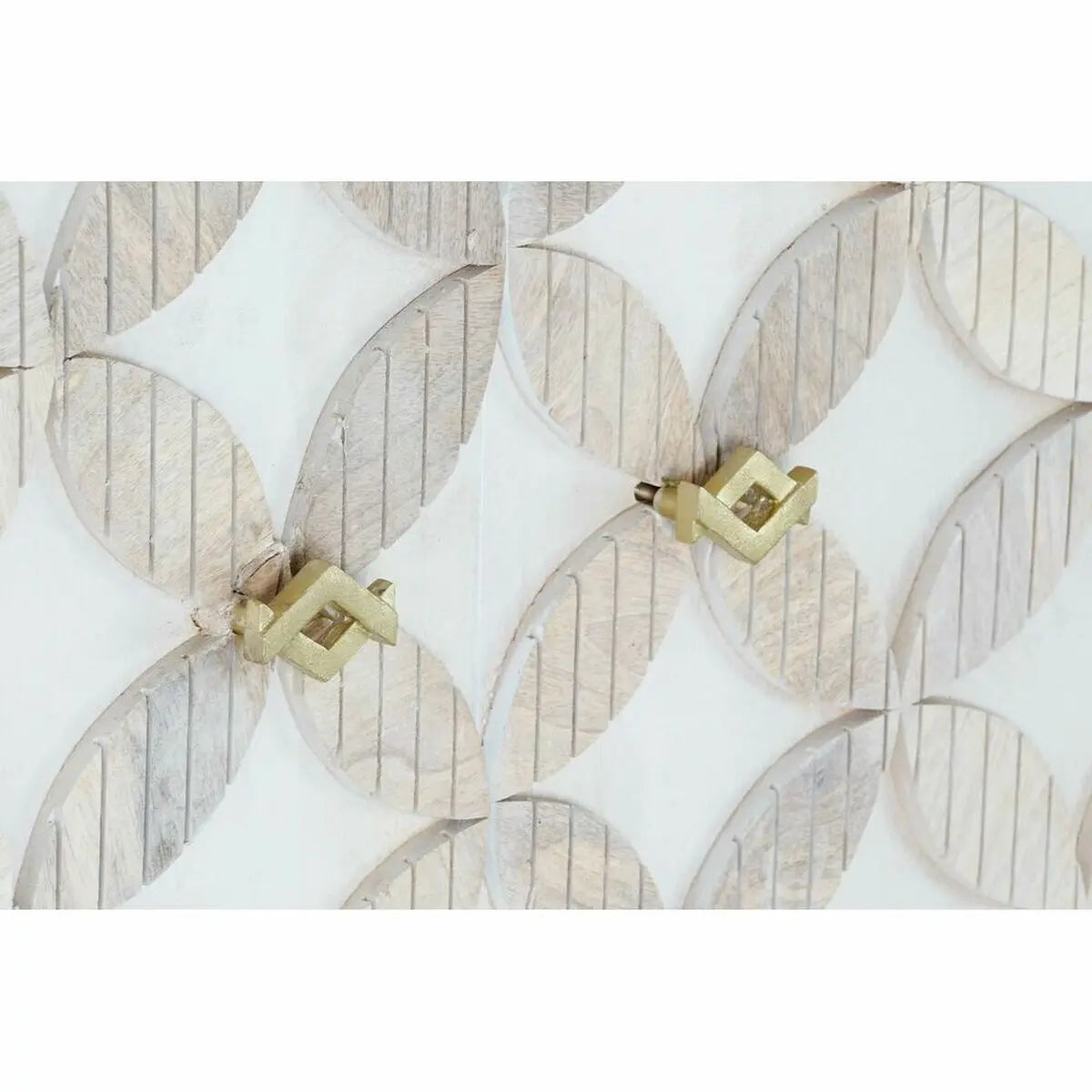 Sideboard mit Messingdetails – Weiß/Gold, 93 cm Bigbuy