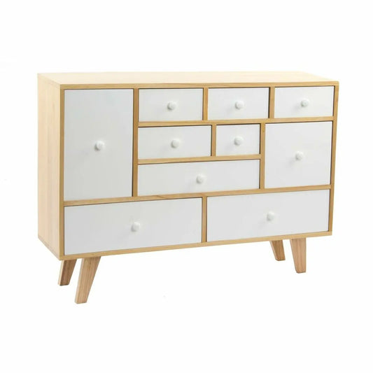 Skandi-Sideboard DKD Home Decor – Paulownia-Holz, Weiß/Natur Bigbuy