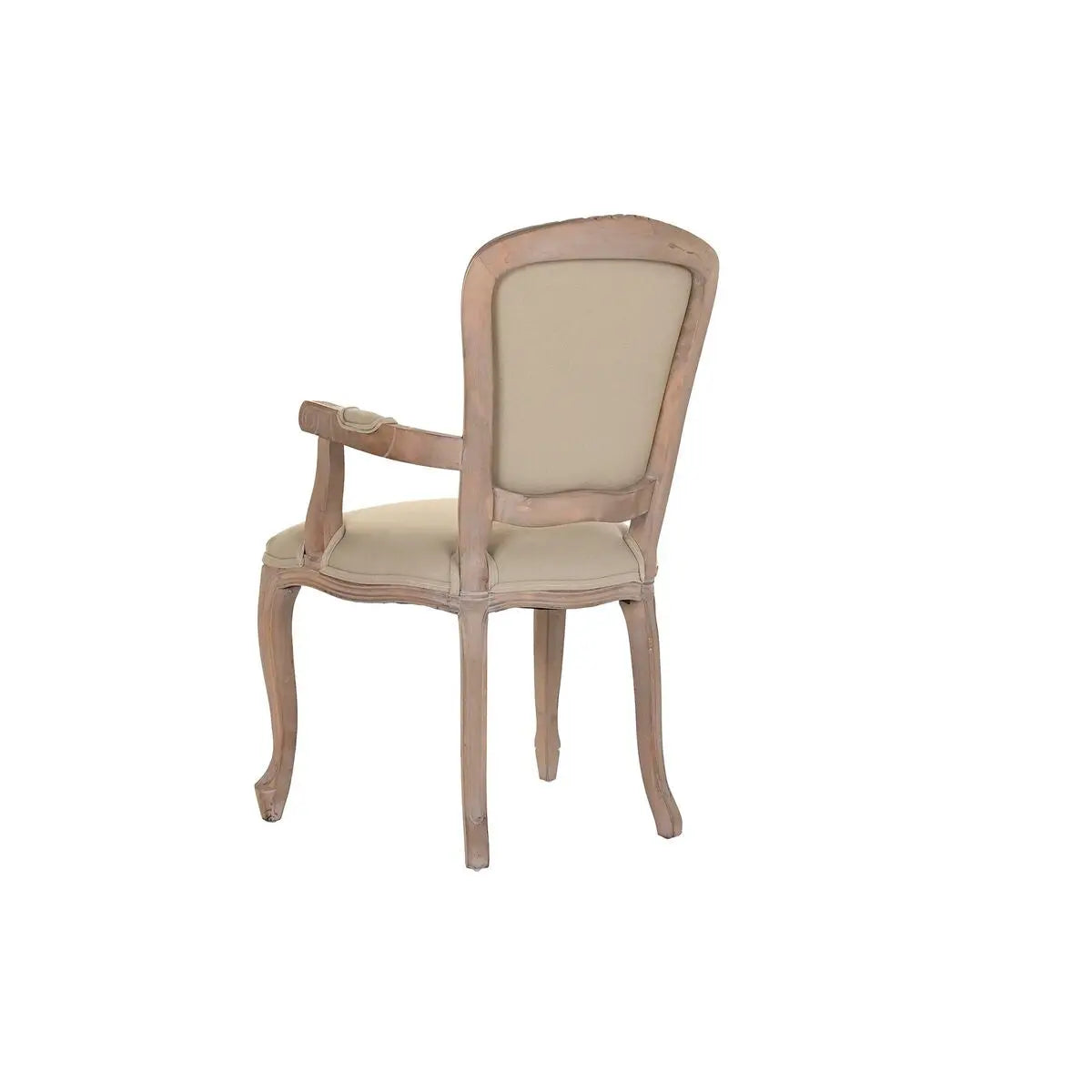 Stuhl DKD Home Decor – Holzstuhl mit Armlehnen & Beige-Polster Bigbuy