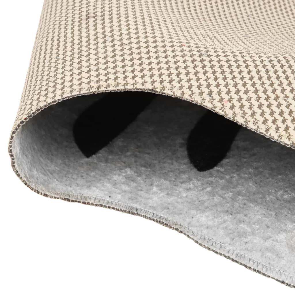 Teppich Schwarz Weiß 120X170 Cm Zebramuster Waschbar Rutschfest